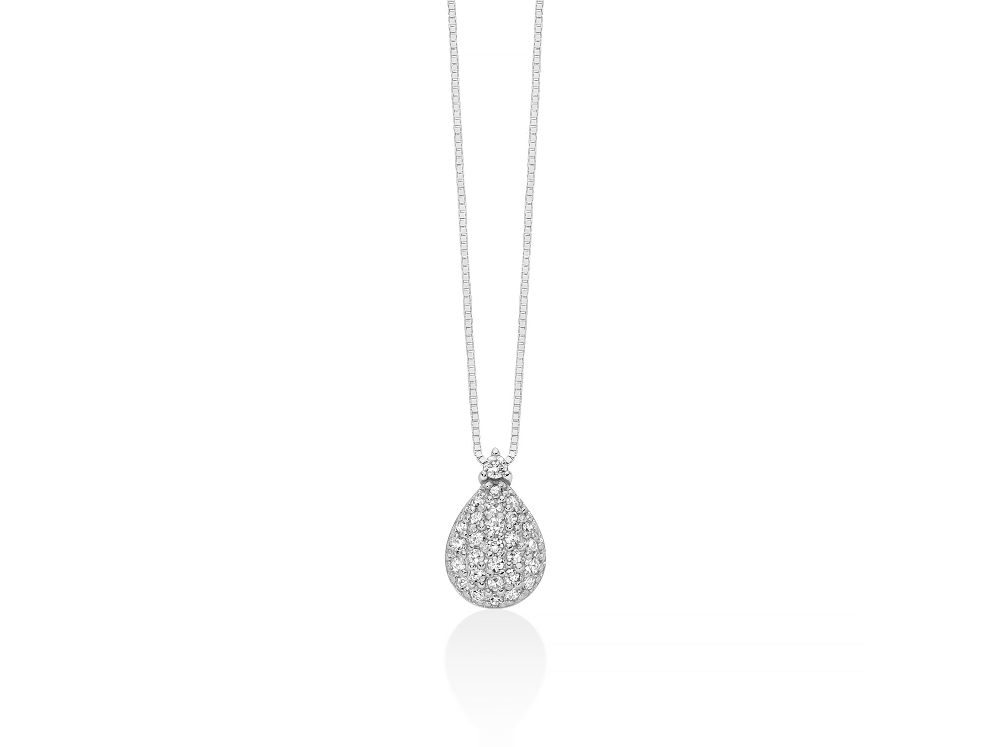 Miluna Collana In Oro Bianco 750/1000 E Diamanti Naturali