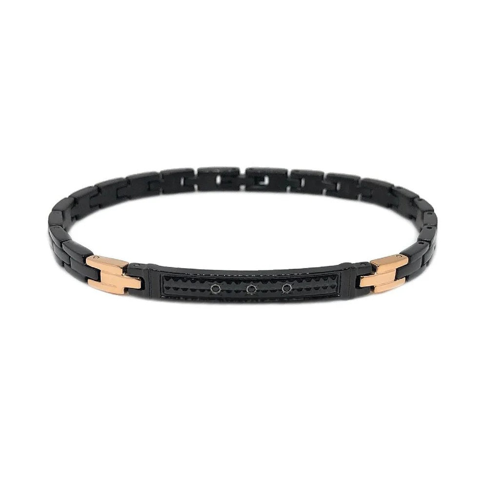 Zancan Bracciale Uomo Trattamento PVD Nero