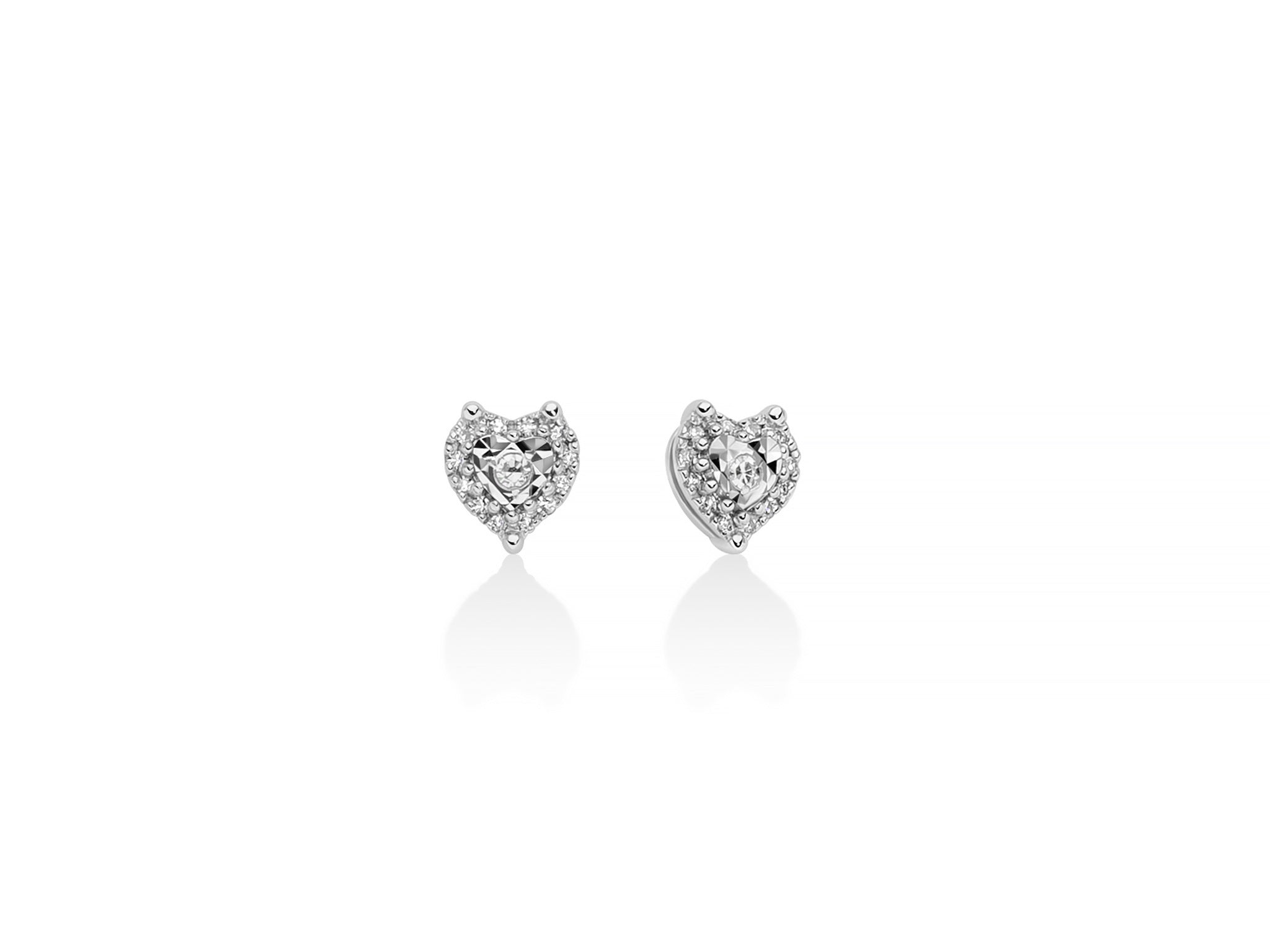 Miluna Orecchini In Oro Bianco 375/1000 E Diamanti Naturali