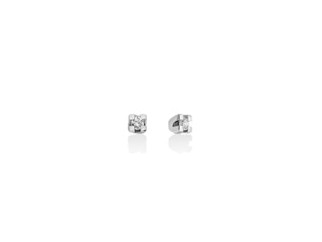 Miluna Orecchini In Oro Bianco 18 Kt Con Diamanti Naturali