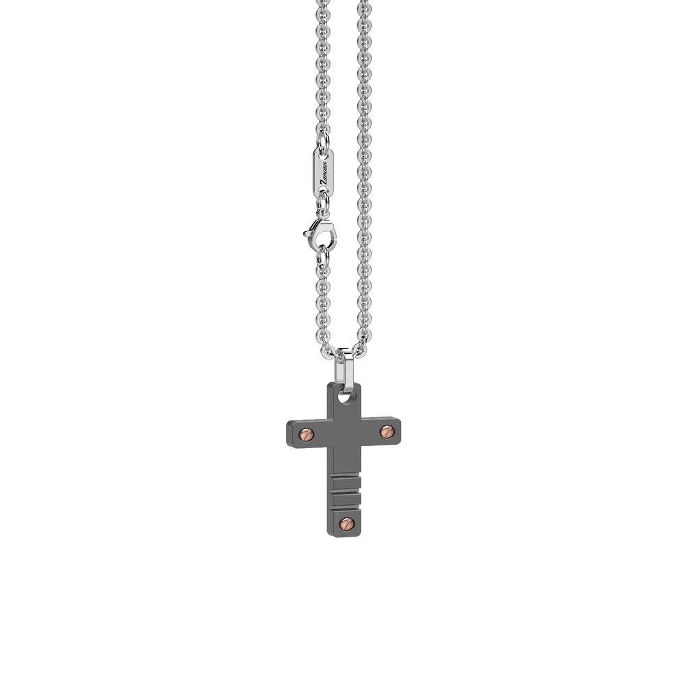 Zancan Collana Da Uomo In Titanio E Oro 18 Kt