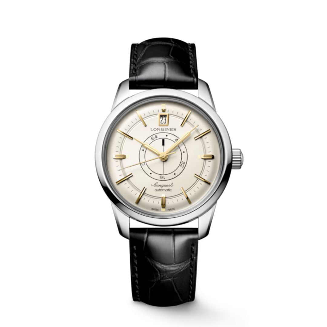Longines Conquest Automatico Silvered Opaline 12 Index
