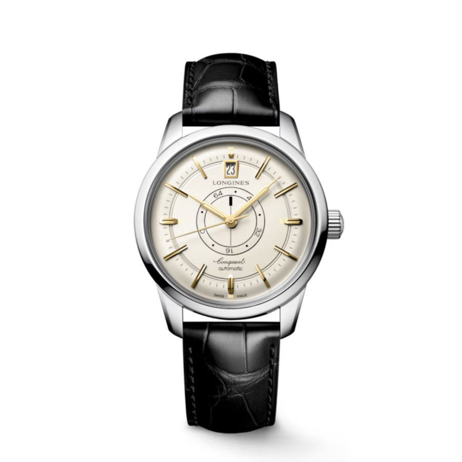 Longines Conquest Automatico Silvered Opaline 12 Index