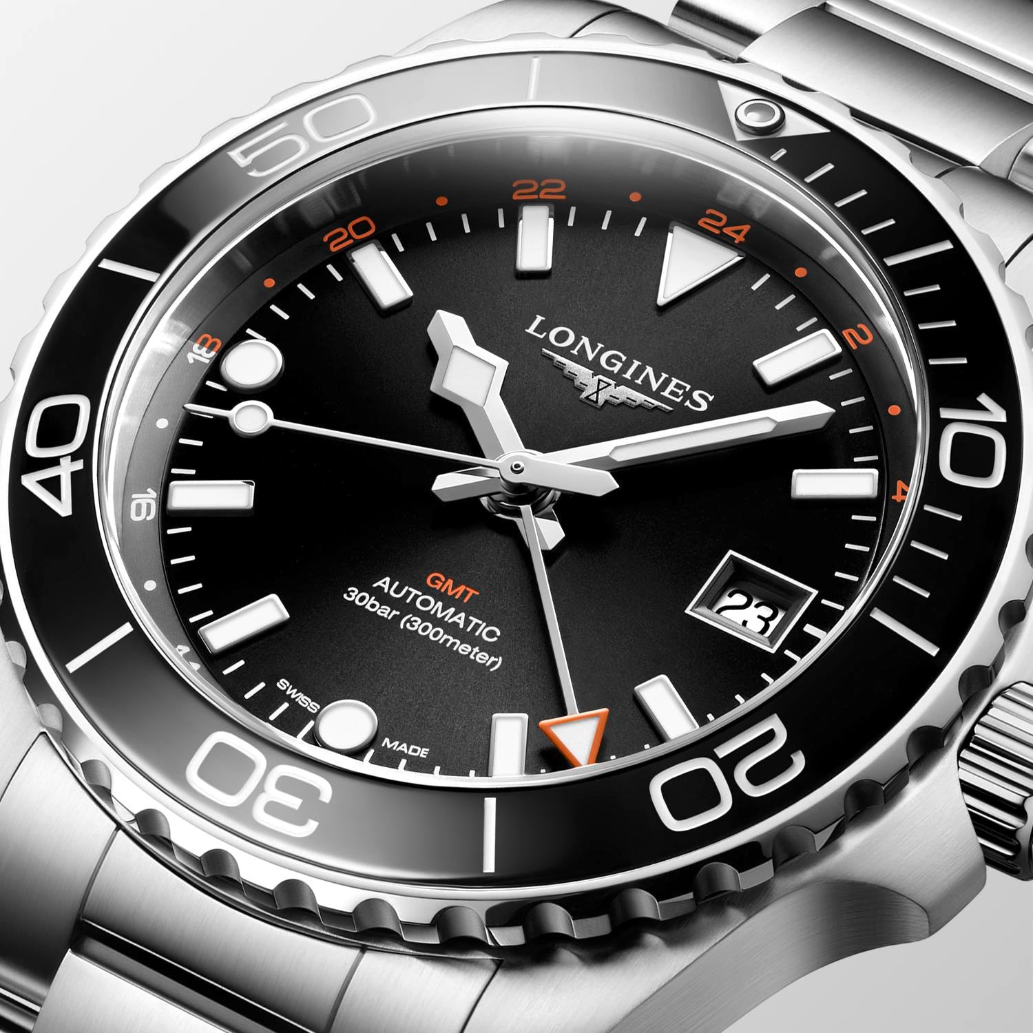 Longines Hydroconquest GMT Quadrante Nero 41 mm