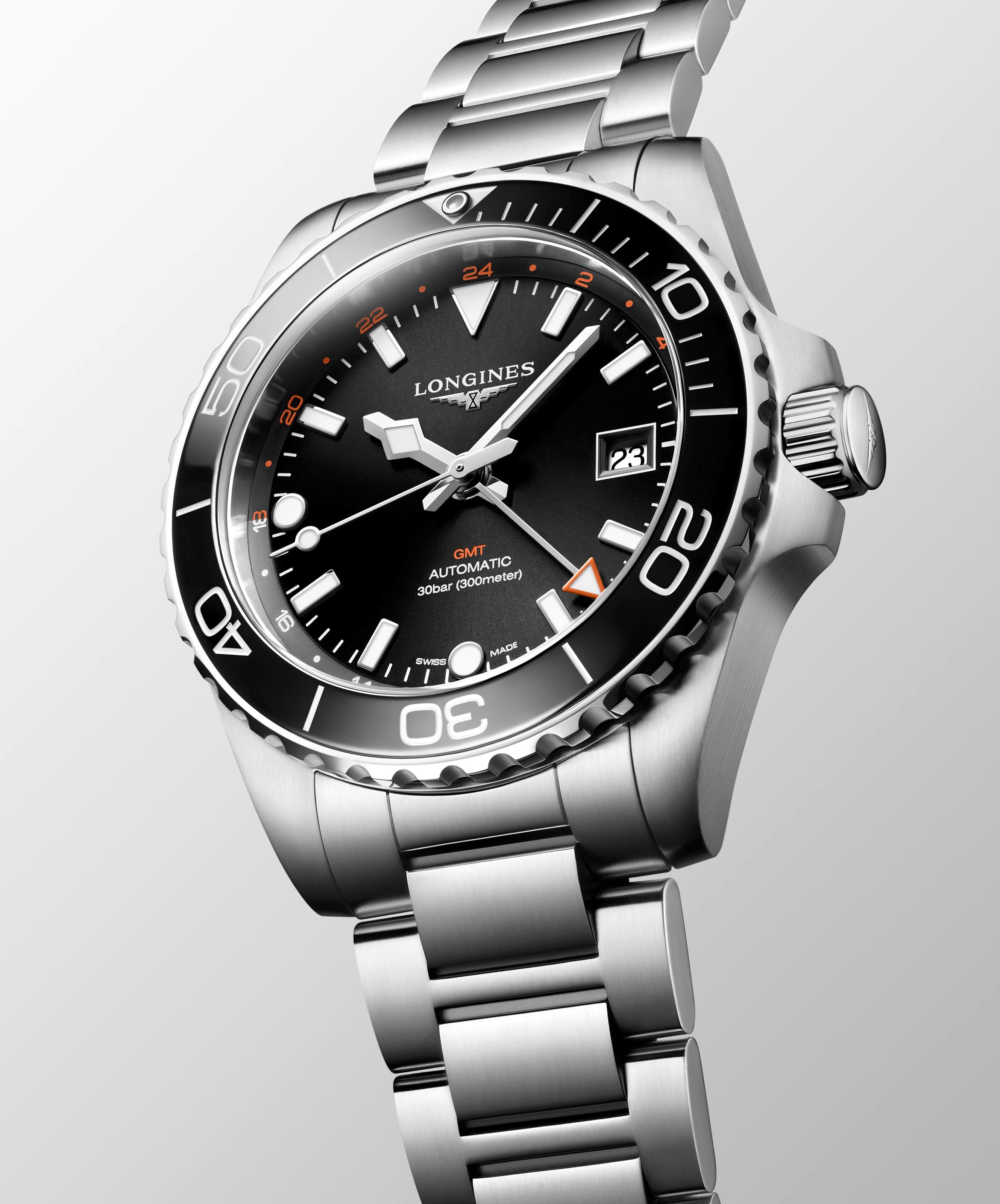 Longines Hydroconquest GMT Quadrante Nero 41 mm
