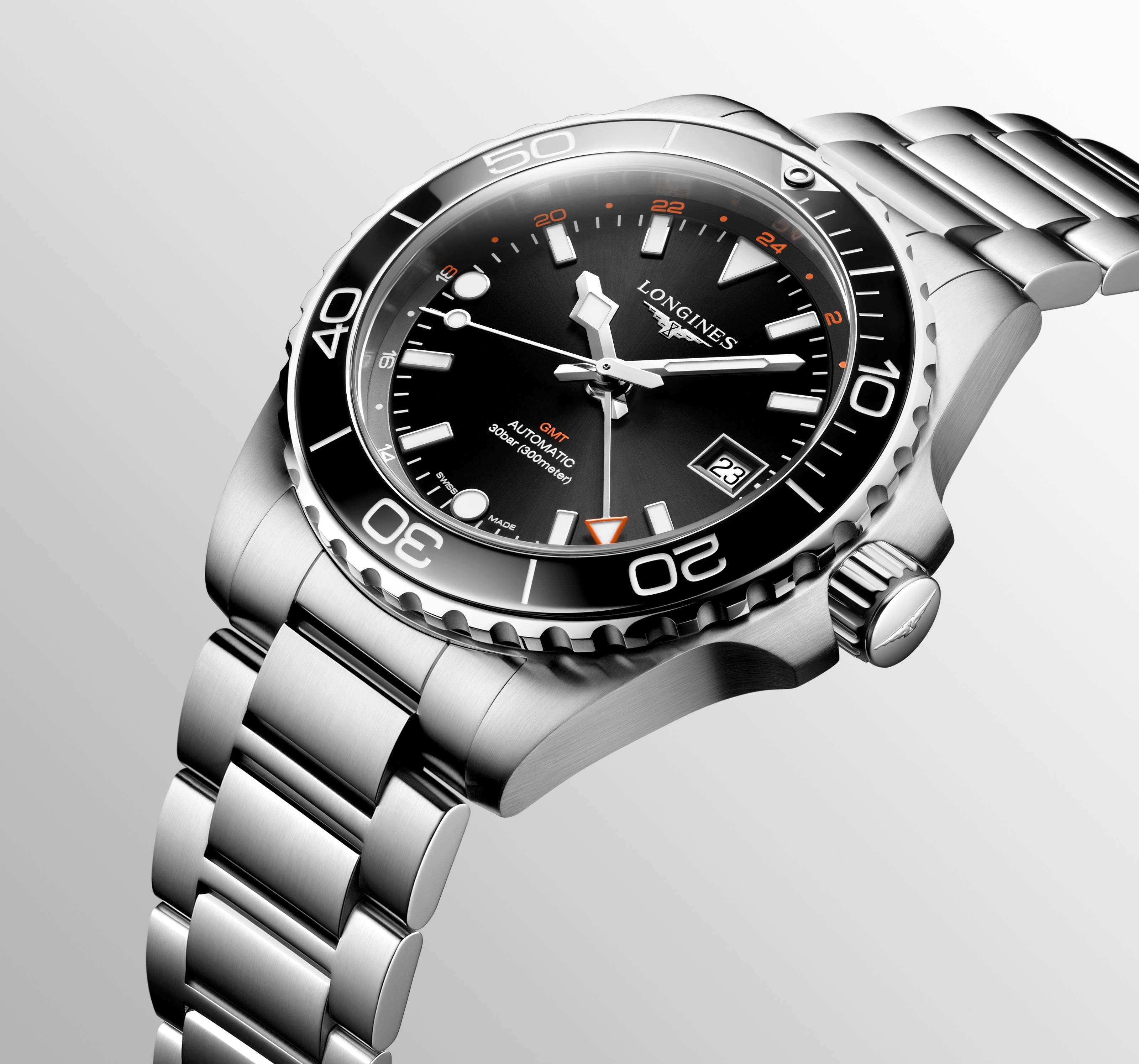 Longines Hydroconquest GMT Quadrante Nero 41 mm