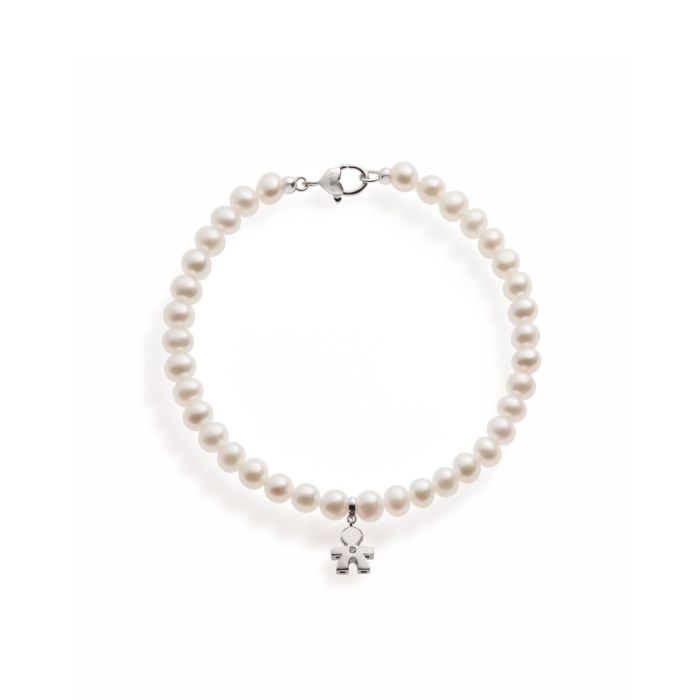 Le Bebe Bracciale Perle 4,5/5 Mm E Sagoma Bimbo
