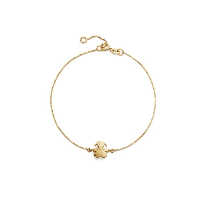 Le Bebe Bracciale I Tesorini Con Sagoma Bimba In Oro Giallo 18kt