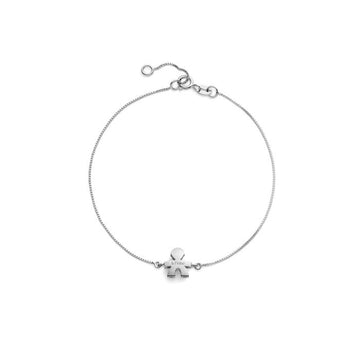 Le Bebe Bracciale I Tesorini Con Sagoma Bimbo In Oro Bianco 18kt