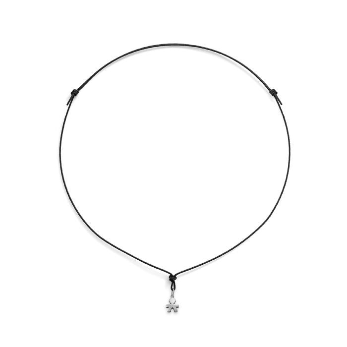 Le Bebe Ciondolo I Tesorini Mini Con Sagoma Bimbo In Oro Bianco 18kt