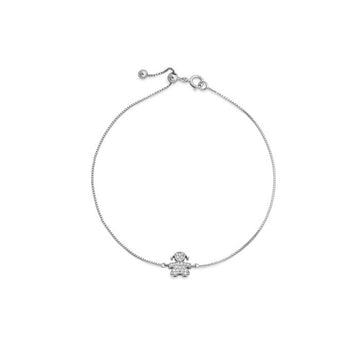 Le Bebe Bracciale I Tesorini Con Sagoma Bimba In Oro Bianco 18kt  E Diamanti