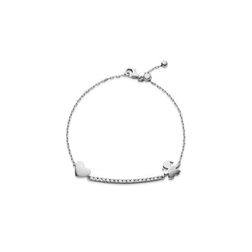 Le Bebe Bracciale Tennis I Tesorini Con Sagoma Bimba E Cuore