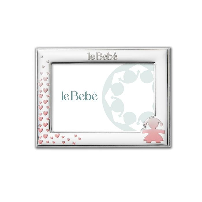 Le Bebe Cornice Per Foto 15x10 Cm Sagoma Bimba E Cuori