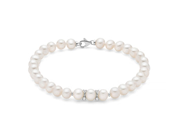 Miluna Bracciale Fantasia Perle Naturali E Diamanti