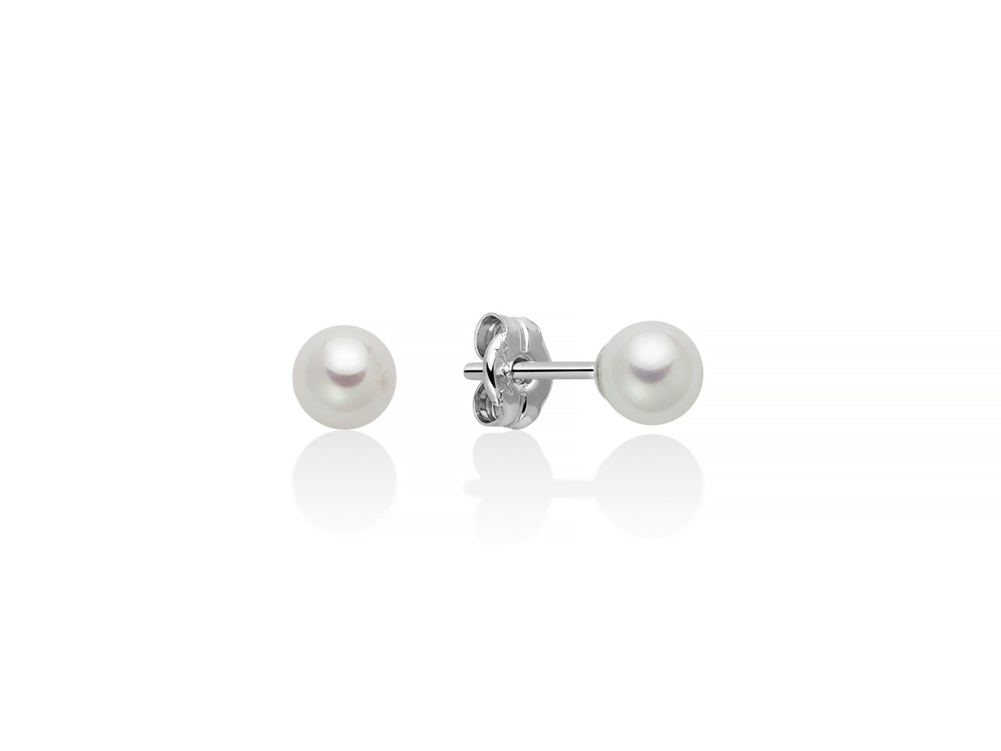 Miluna Orecchini Perle Naturali E Oro Bianco 375/1000