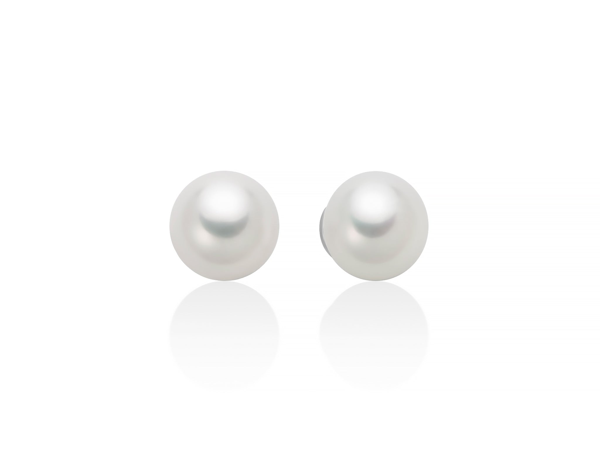 Miluna Orecchini In Oro Bianco 18 kt Con Perle Naturali Fresh Water Mm 8,5/9
