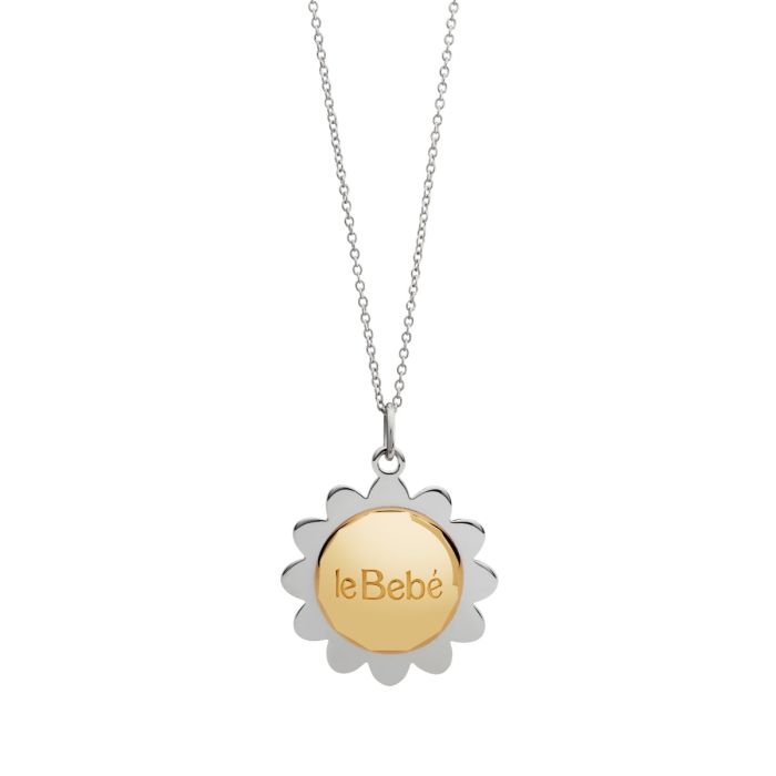 Le Bebe Ciondolo Suonamore "I Fiori" In argento Con Corona Placcata Oro Giallo