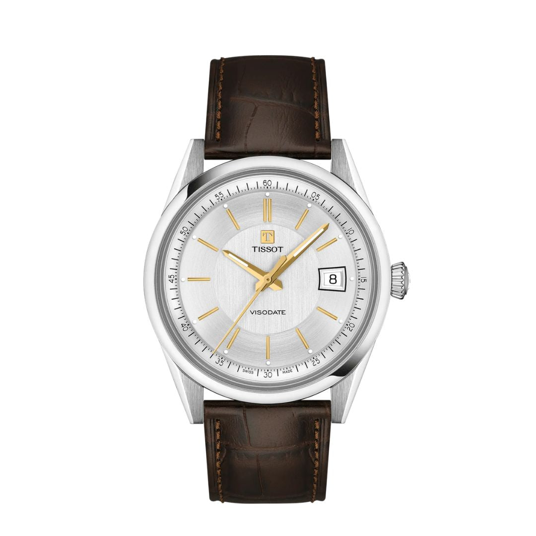 Tissot Visodate39 Mm Cinturino In Pelle