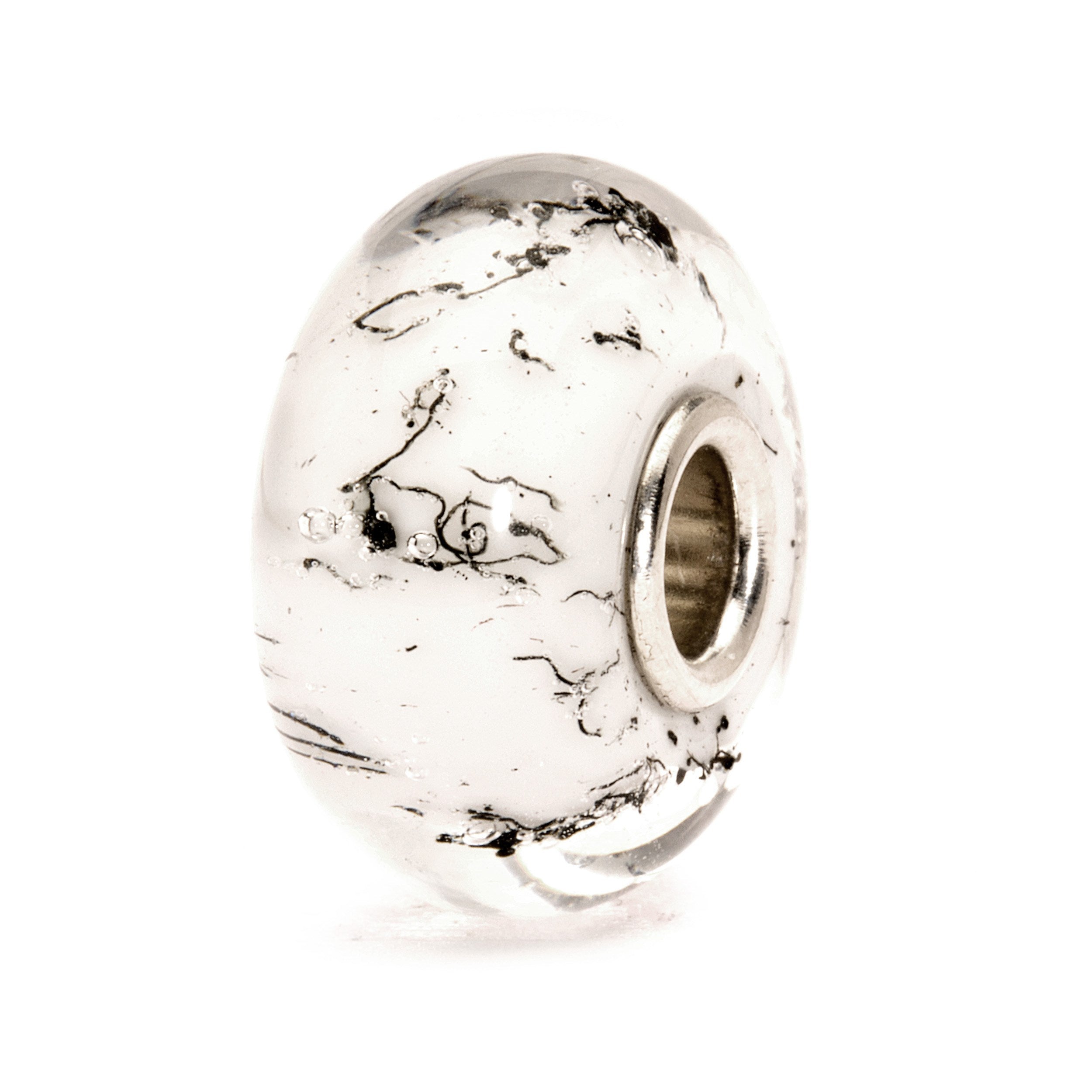 Trollbeads Acciaio Bianco Elemento In Vetro