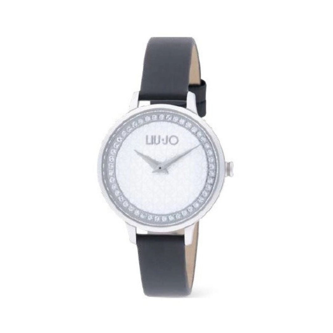 Liu Jo Orologio Donna Shine Silver Cinturino In Pelle Nero