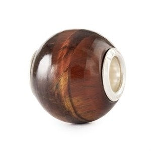 Trollbeads Occhio Di Tigre Rosso Rotondo Elemento Pietra Naturale