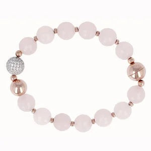 Bronzallure Bracciale Con Pietre Naturali E Chiusura Calamitata