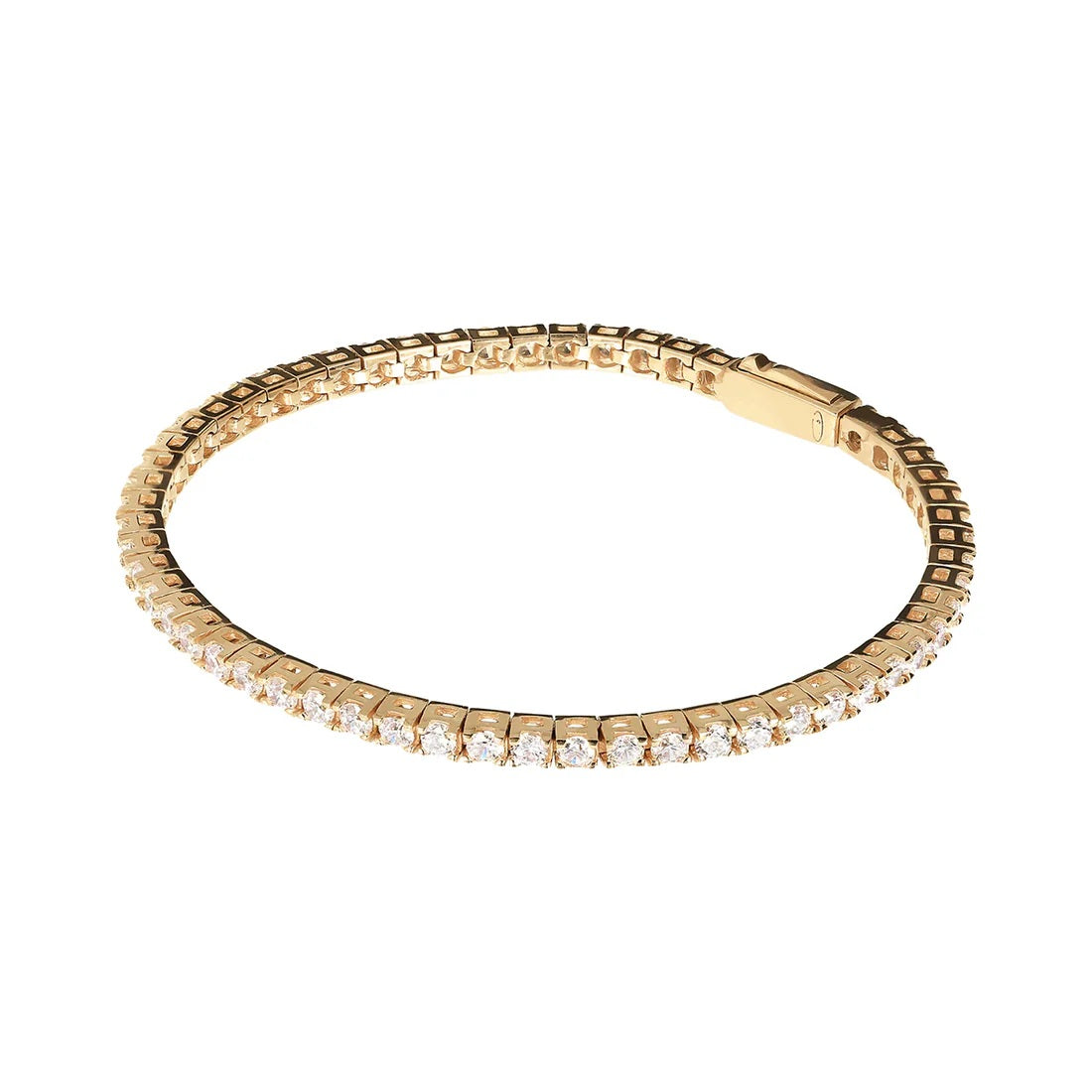 Bronzallure BraccialeTennis Golden Con Cubic Zirconia
