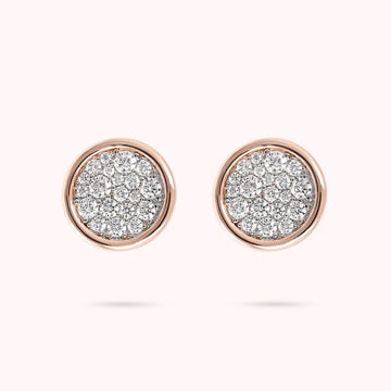 Bronzallure Orecchini A Bottone In Pavé Di Cubic Zirconia