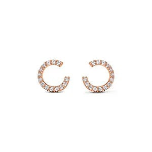 Bronzallure Orecchini A Lobo Semicerchio Con Cubic Zirconia