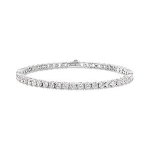 Bronzallure Bracciale Tennis Con Cubic Zirconia Bianche Tonde
