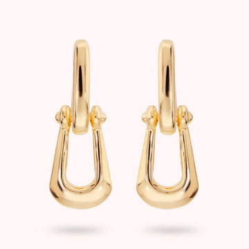 Bronzallure Orecchini Pendenti Staffa Lucidi