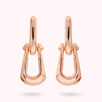 Bronzallure Orecchini Pendenti Staffa Lucidi