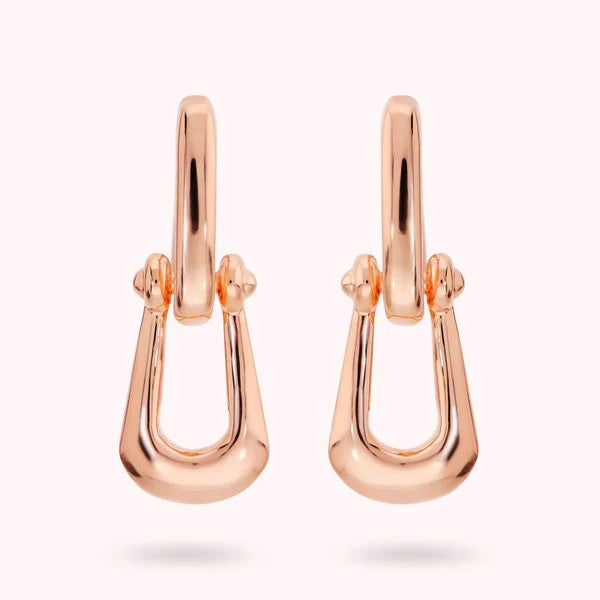 Bronzallure Orecchini Pendenti Staffa Lucidi