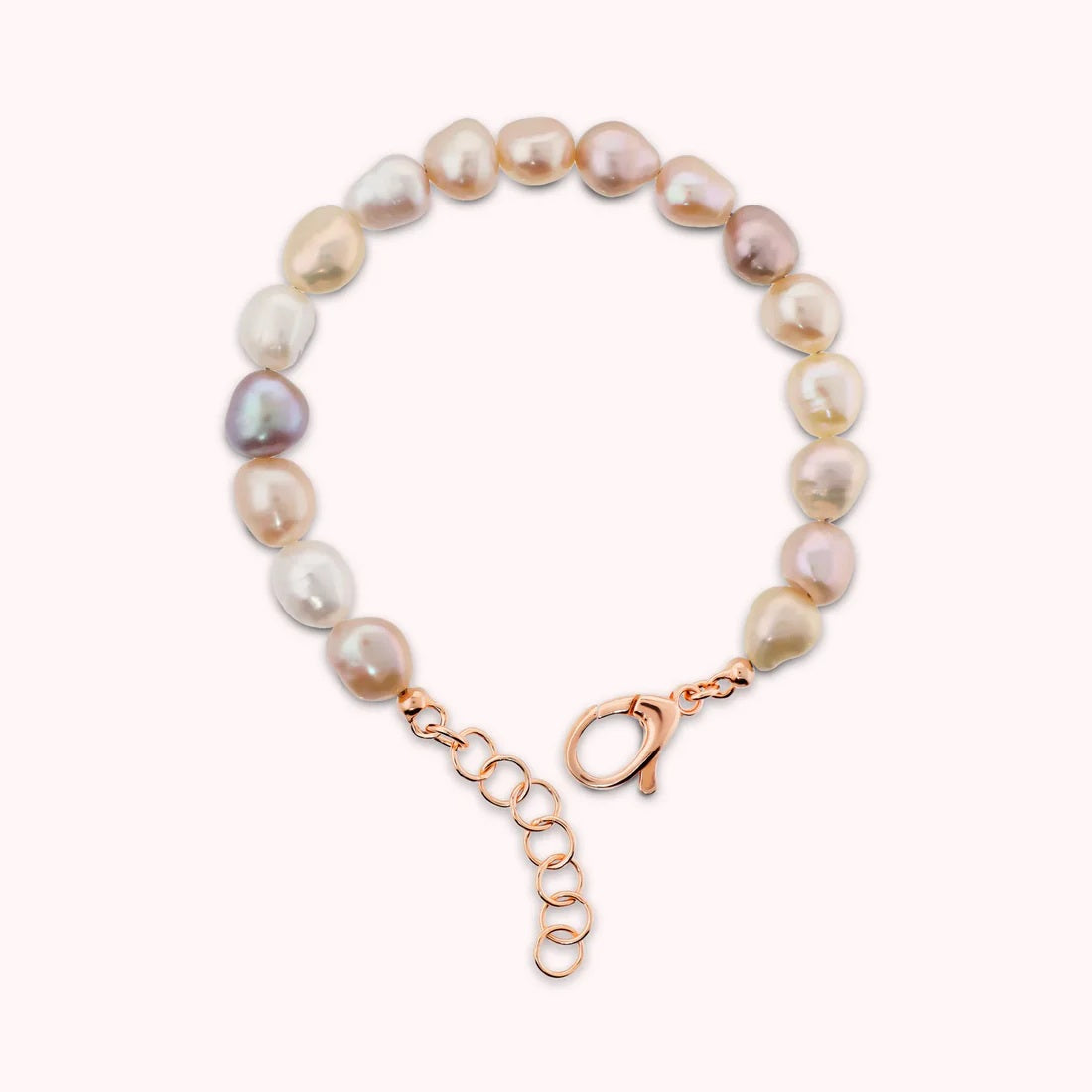 Bronzallure Bracciale di Perle Barocche Multicolor d'Acqua Dolce Ø 10/11 mm