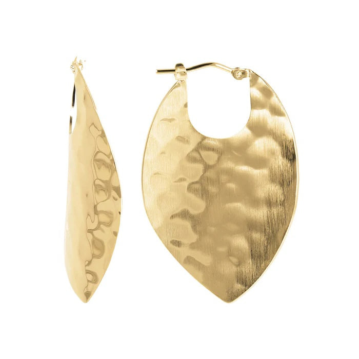 Etrusca Orecchini Foglia Effetto Acqua Bagnata
