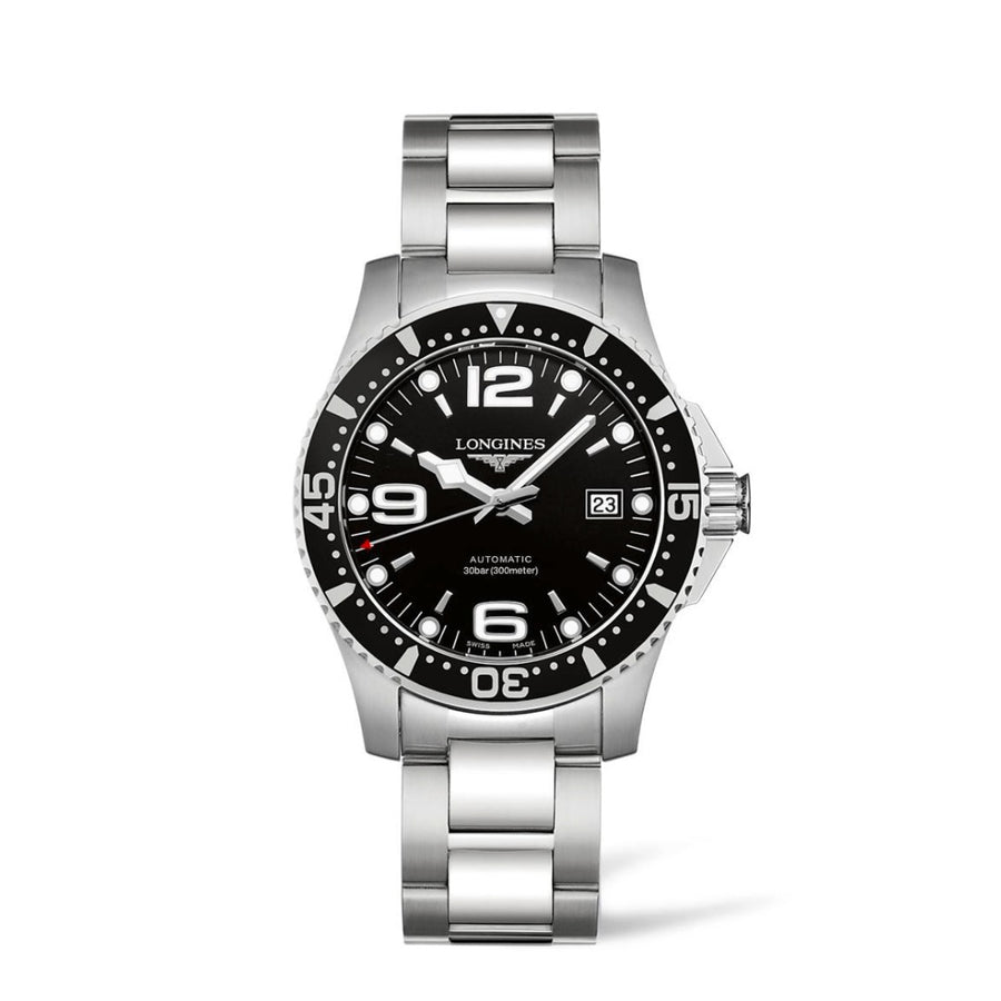 Longines Hydroconquest Orologio Uomo 41 mm Ghiera Nera Acciaio