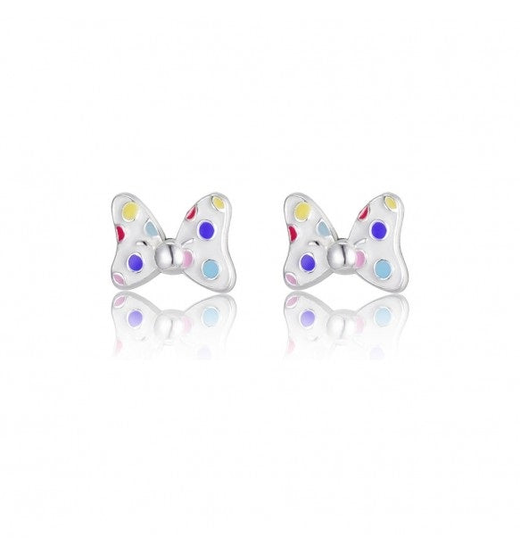 Disney Orecchini Mini Fiocco In Argento 925/1000