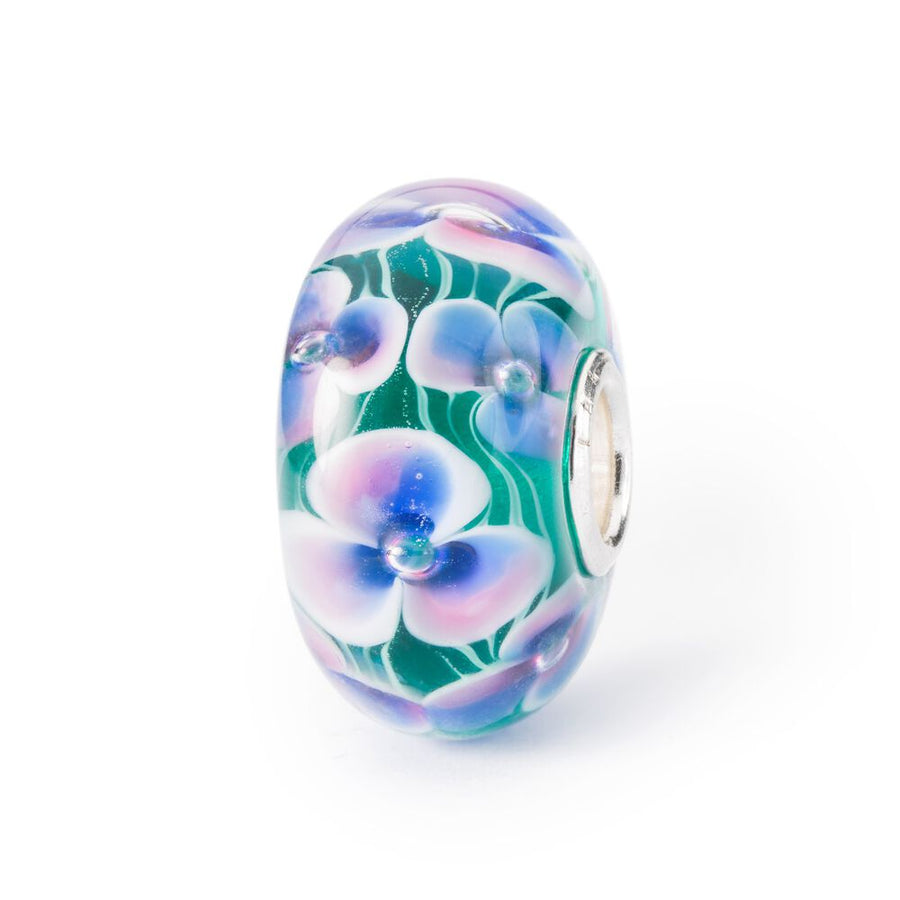 Trollbeads Viole Del Pensiero Elemento  In Vetro