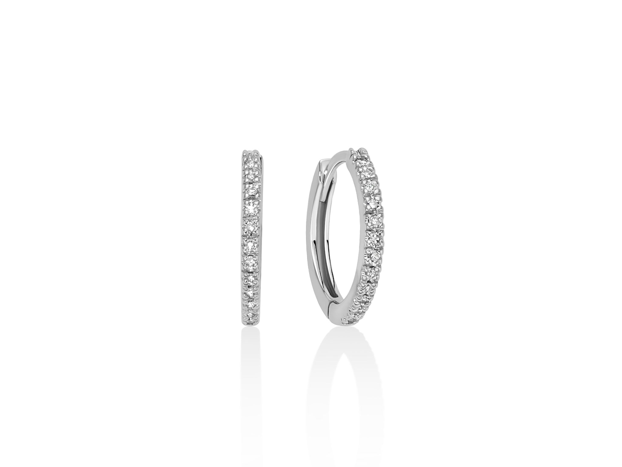 Miluna Orecchini In Oro Bianco 750/1000 E Diamanti Naturali