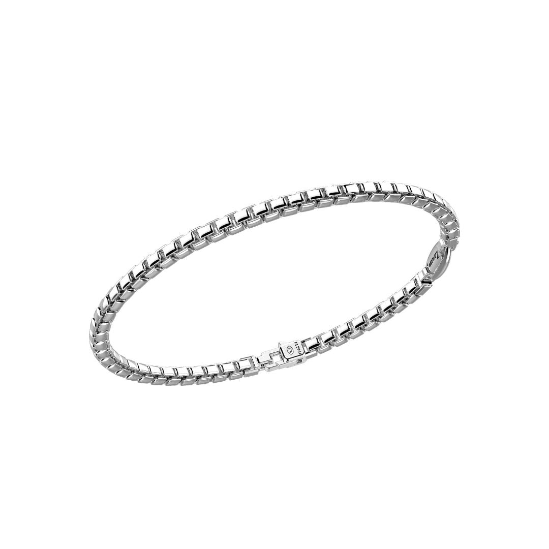 Zancan Bracciale In Argento Maglia Veneziana Arrotondata