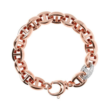 Bronzallure Bracciale Catena Marina Con Elemento Pavè - Gioielleria Gigante