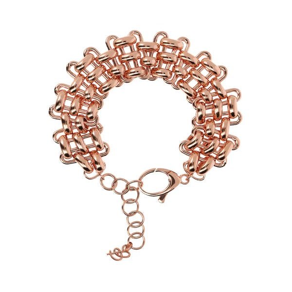 Bronzallure Bracciale Maglia Intreccio In Golden Rose - Gioielleria Gigante