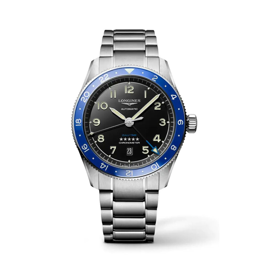 Longines Spirit Zulu Time 42 mm Ghiera  Blu