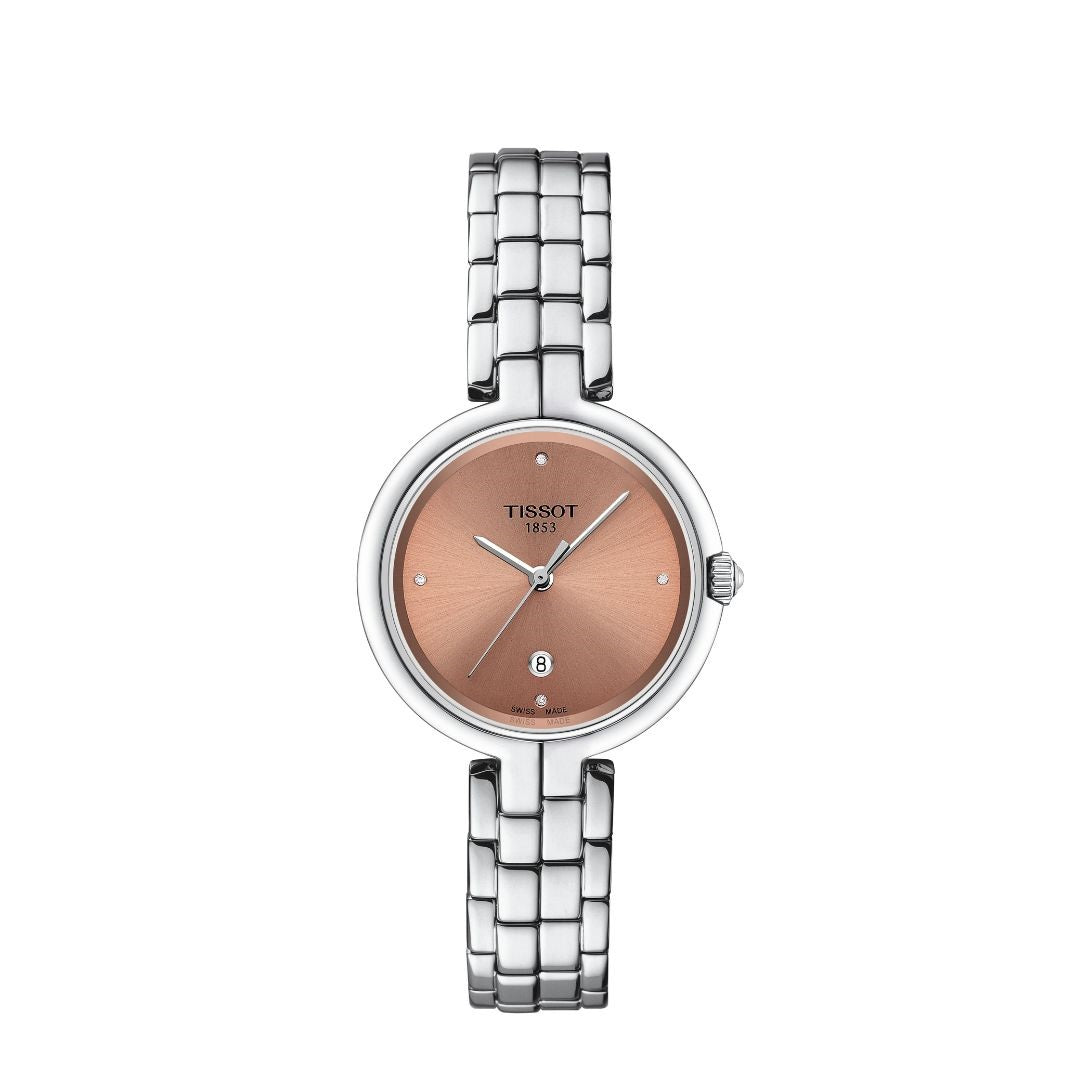 Tissot Flamingo Quadrante Rosa E 4 Diamanti