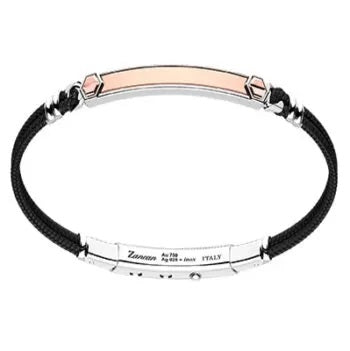 ZANCAN BRACCIALE IN ARGENTO CON DETTAGLI ORO ROSA