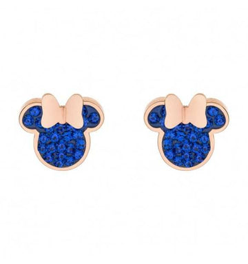 Disney Orecchini Lobo Minnie Con Cristalli Blu