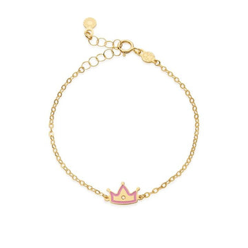 Le Bebe Bracciale Lucciole In Oro Giallo Coroncina E Diamante