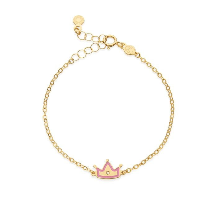 Le Bebe Bracciale Lucciole In Oro Giallo Coroncina E Diamante