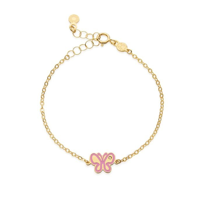 Le Bebe Bracciale Lucciole In Oro Giallo Farfallina E Diamante