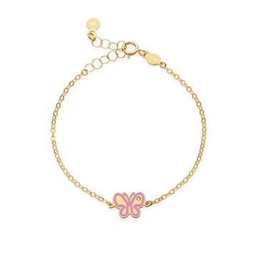 Le Bebe Bracciale Lucciole In Oro Giallo Farfallina E Diamante